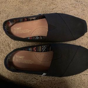 Black toms with Aztec  style print